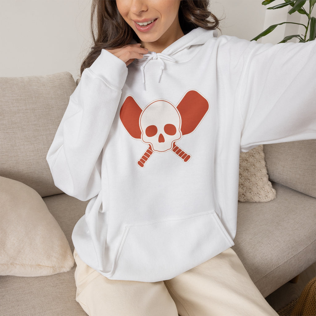 Skull & Oars Hoodie - White - On Model Female