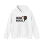 Soft Game? Never Met Her Hoodie - White - Flat Lay