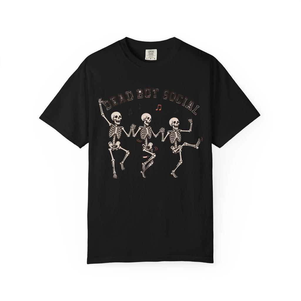 Dead But Social T-Shirt - Black - on model side