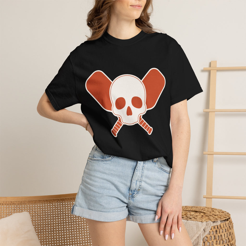 Skull & Oars T-Shirt - Black - On Model Close-Up