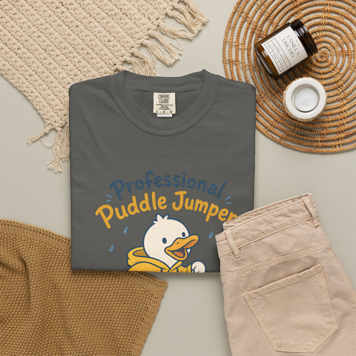 Professional Puddle Jumper Duck T-shirt - Pepper - Flat Lay