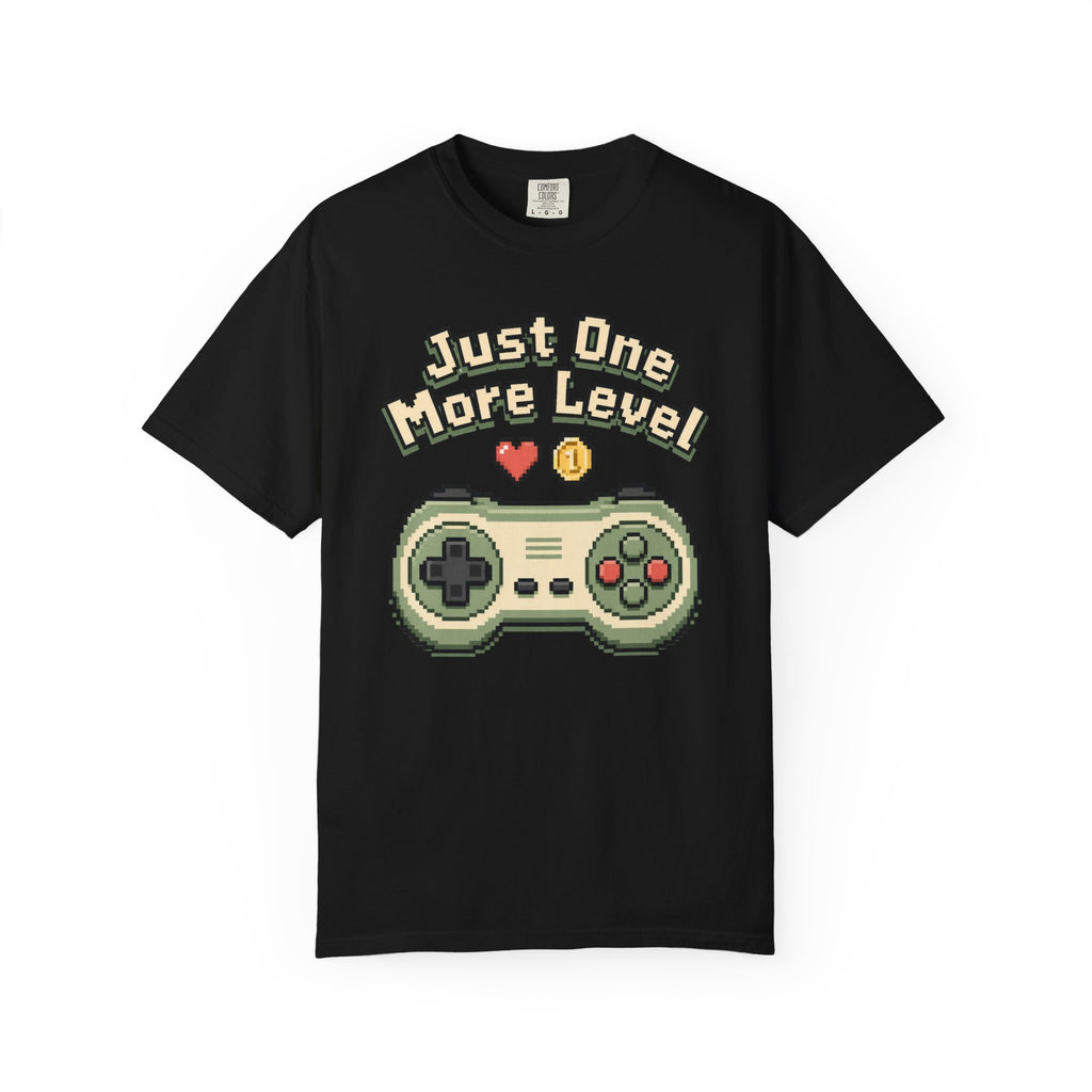 Just One More Level T-Shirt - Black - Front