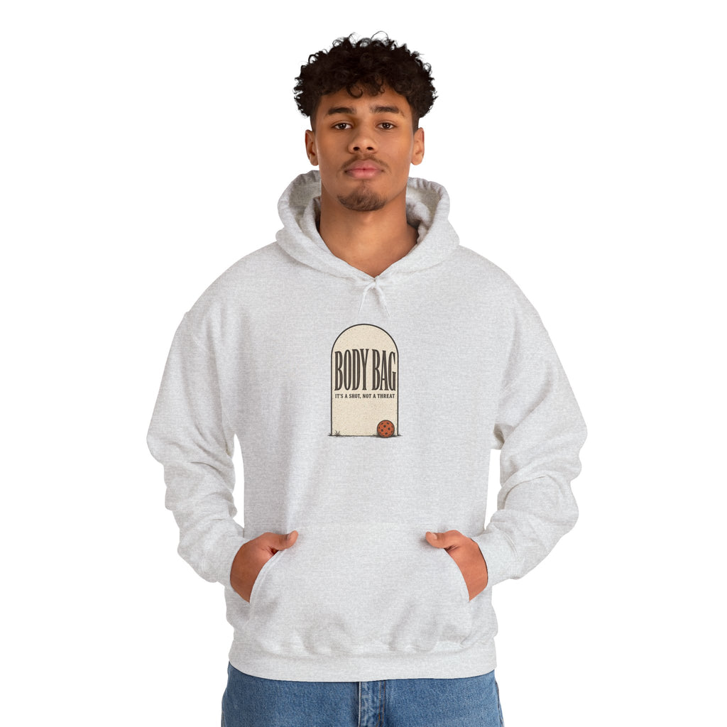 BODY BAG It's a Shot, Not a Threat Hoodie