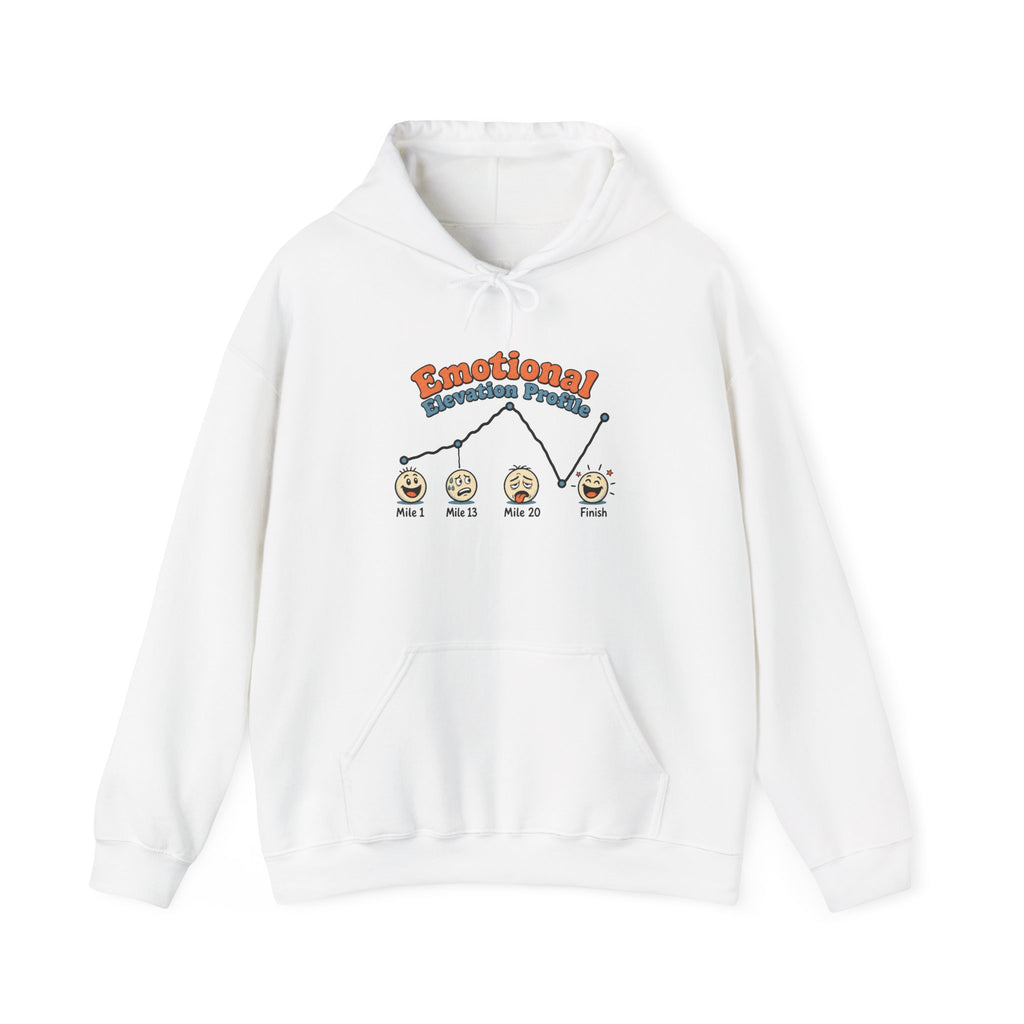 Emotional Elevation Profile Hoodie - White - Flat Lay