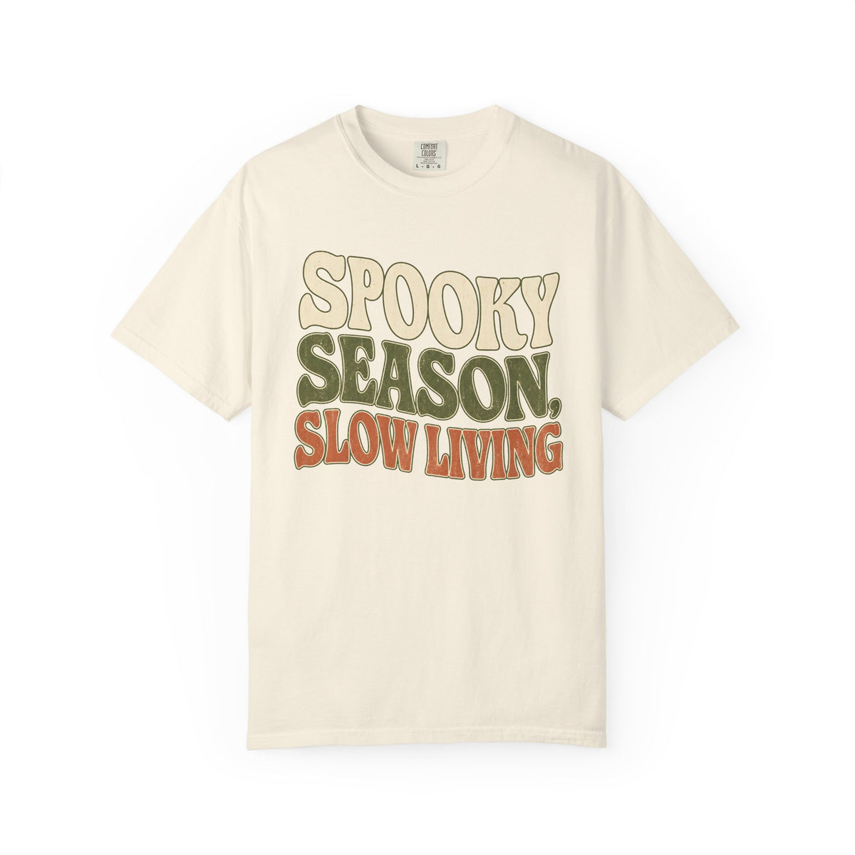 Spooky Season Slow Living T-shirt - Ivory - Front