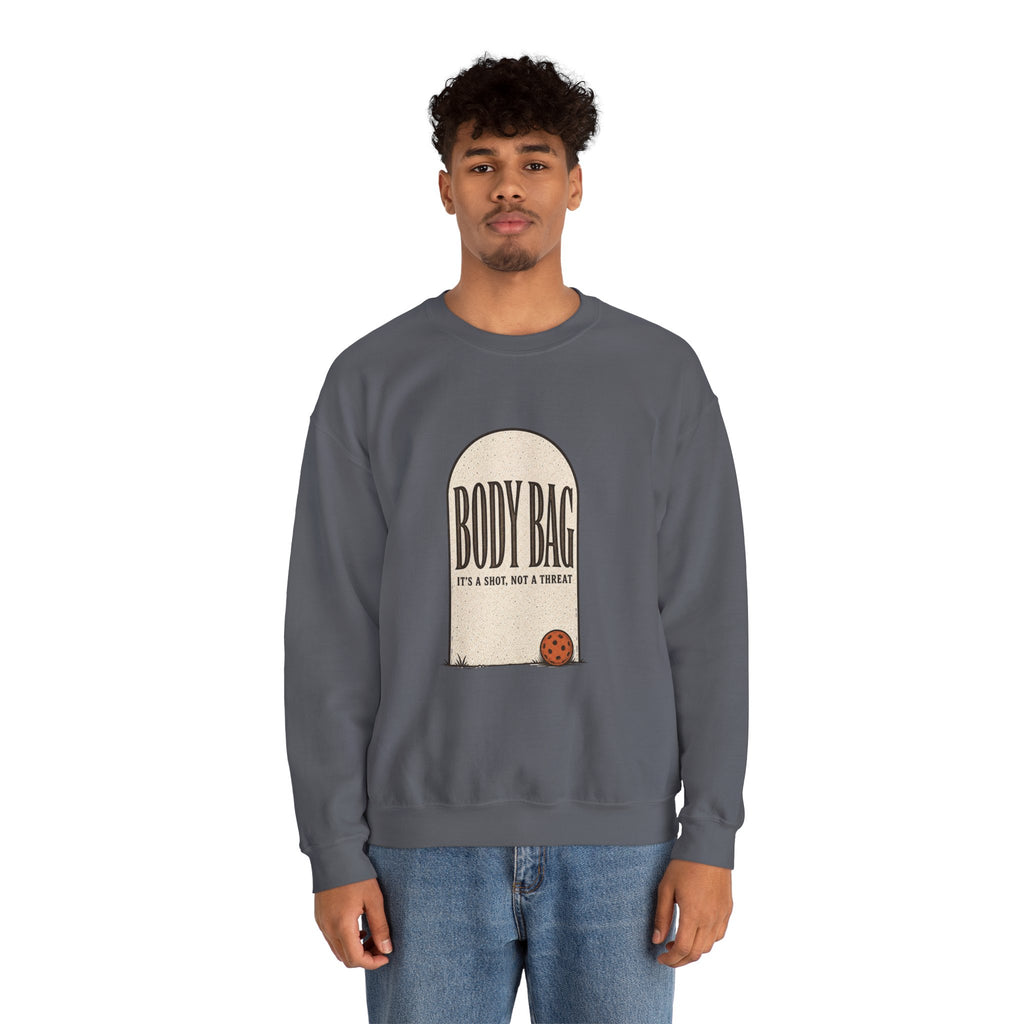 BODY BAG It's a Shot, Not a Threat Sweatshirt