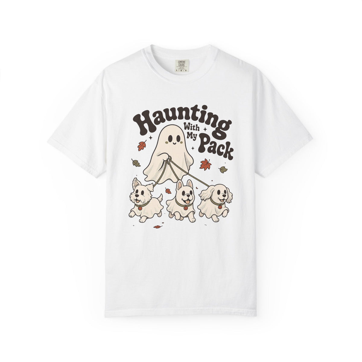 Haunting With My Pack T-shirt - White - Front
