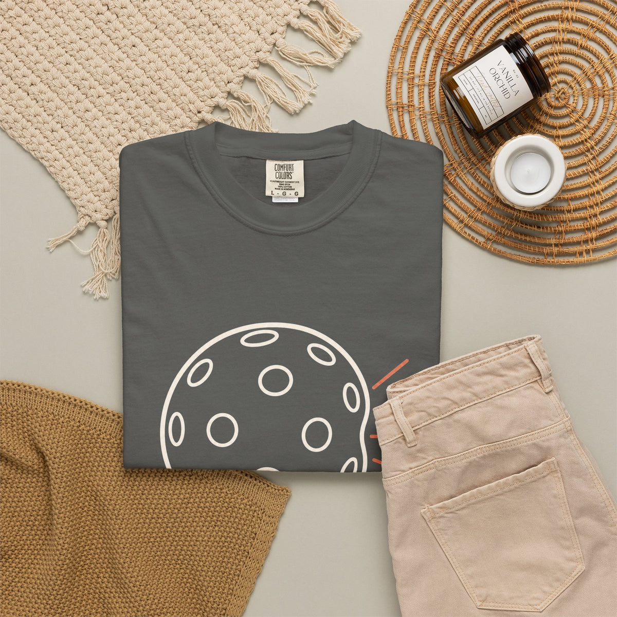 Danger's Gonna Bang T‑Shirt - Pepper - Flat Lay