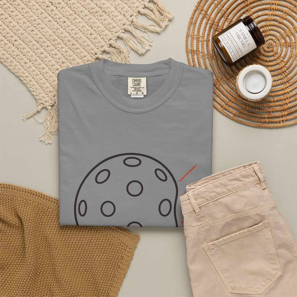 Danger's Gonna Bang T‑Shirt - Grey - Flat Lay