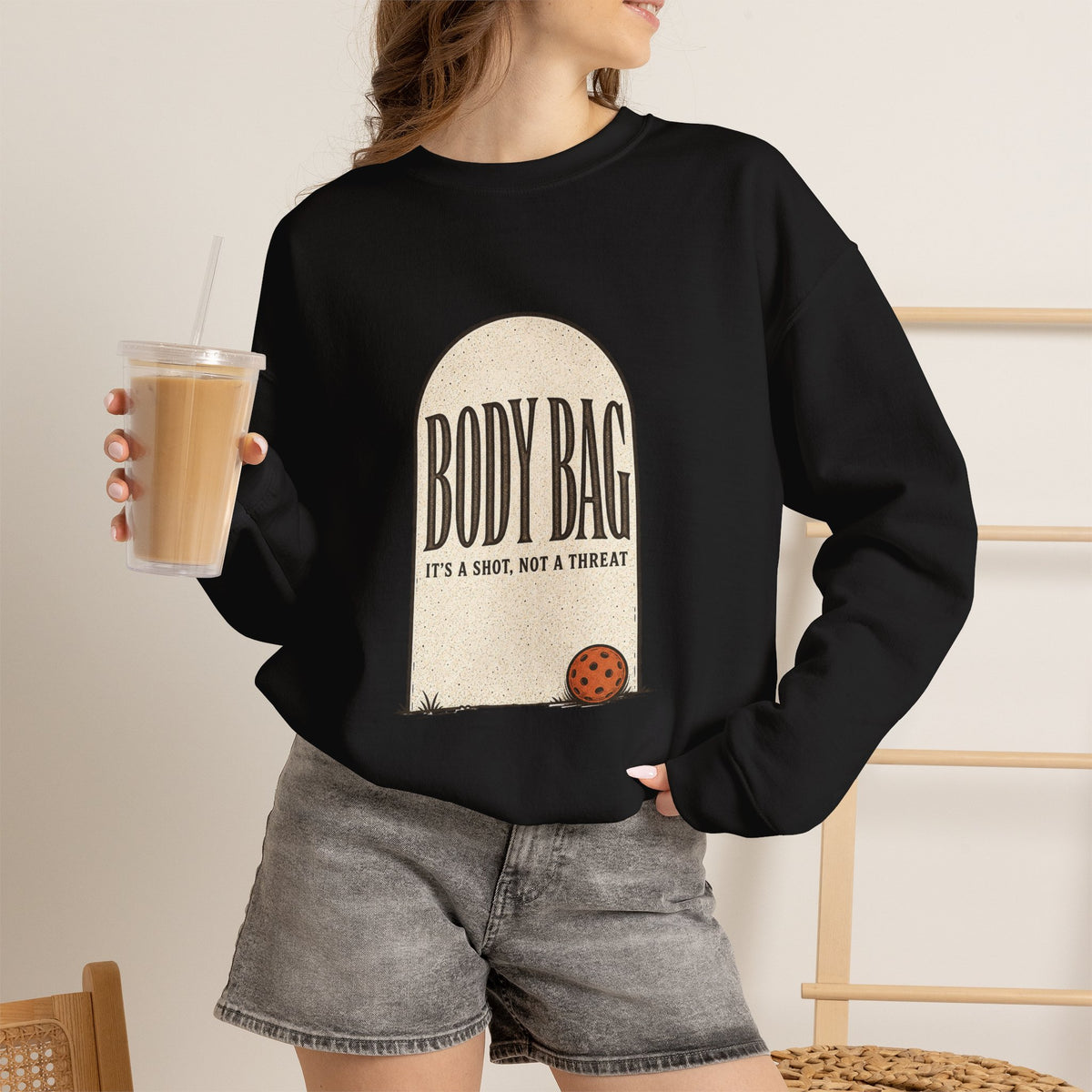 BODY BAG It's a Shot, Not a Threat Sweatshirt