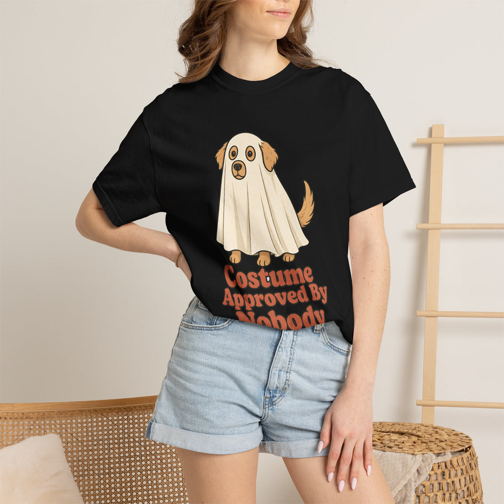 Costume Approved By Nobody T-shirt - Black - On Model Close-Up