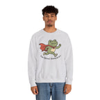 Superhero Frog Running Sweatshirt - Ash - on model male
