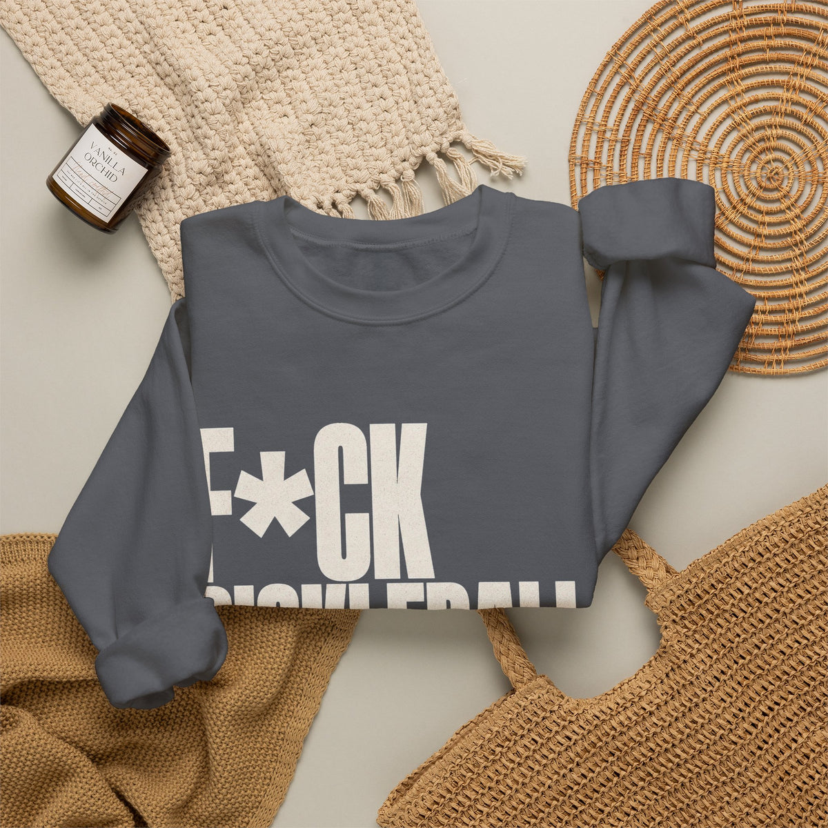 F*ck Pickleball. See You Tomorrow. Sweatshirt - Charcoal - Flat Lay