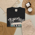 Retro Cassette Tape T-shirt - Black - Flat Lay