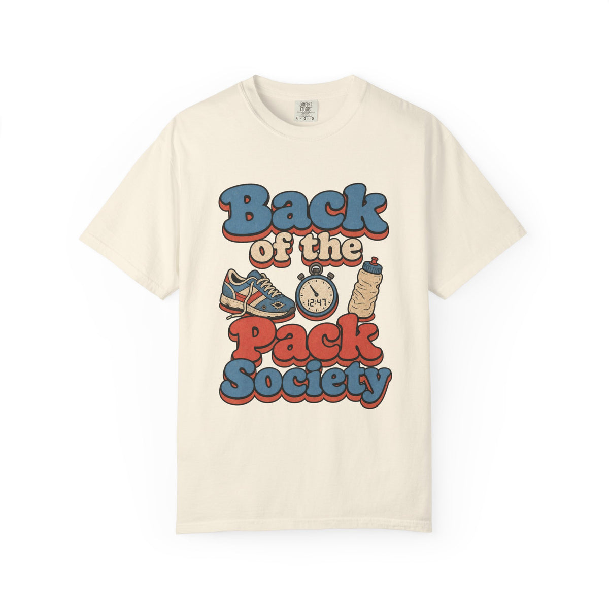 Back of the Pack Society T-shirt - Ivory - on model side
