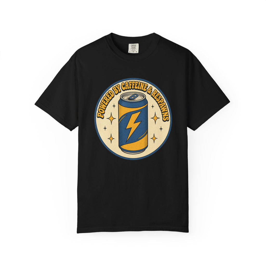 Caffeinated Energy Can T-shirt - Black - Front