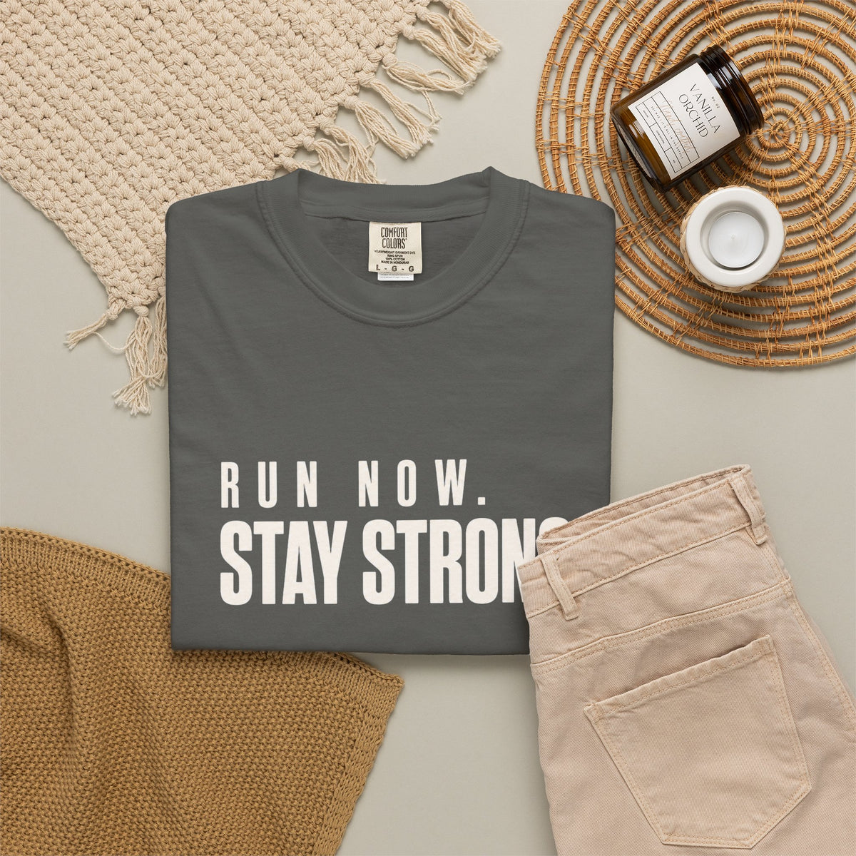 Run Now. Stay Strong. T-Shirt