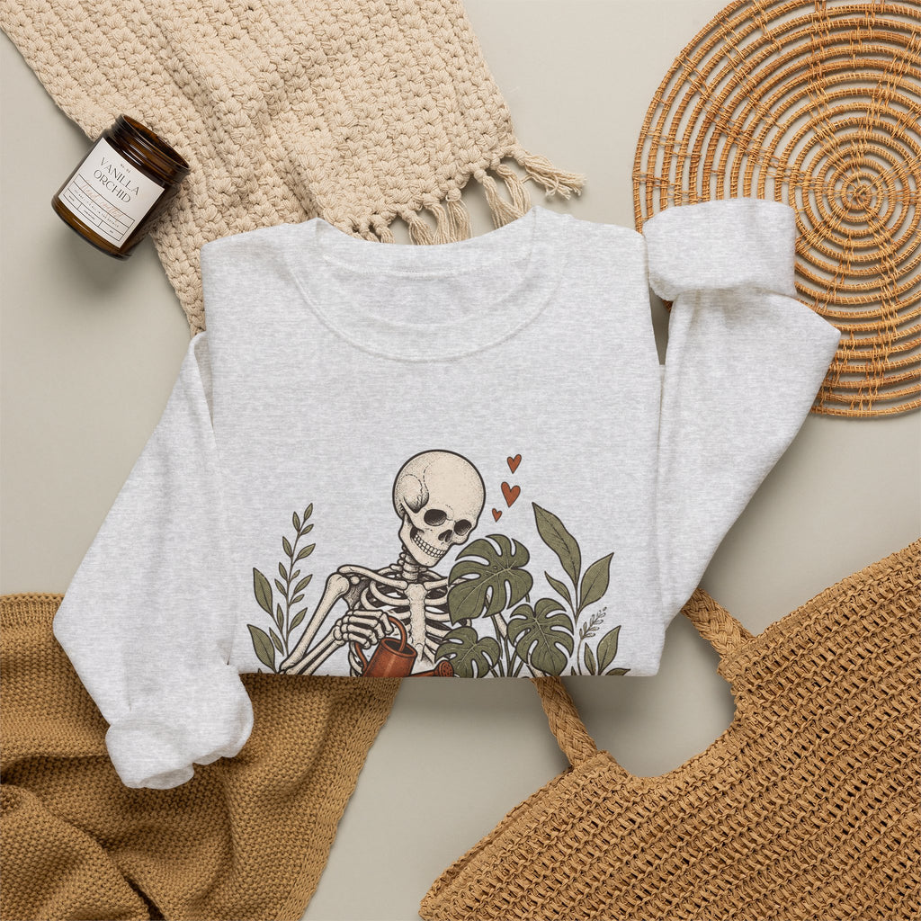 Growing Through It Sweatshirt - Ash - flat lay