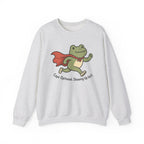 Superhero Frog Running Sweatshirt - Ash - flat lay1