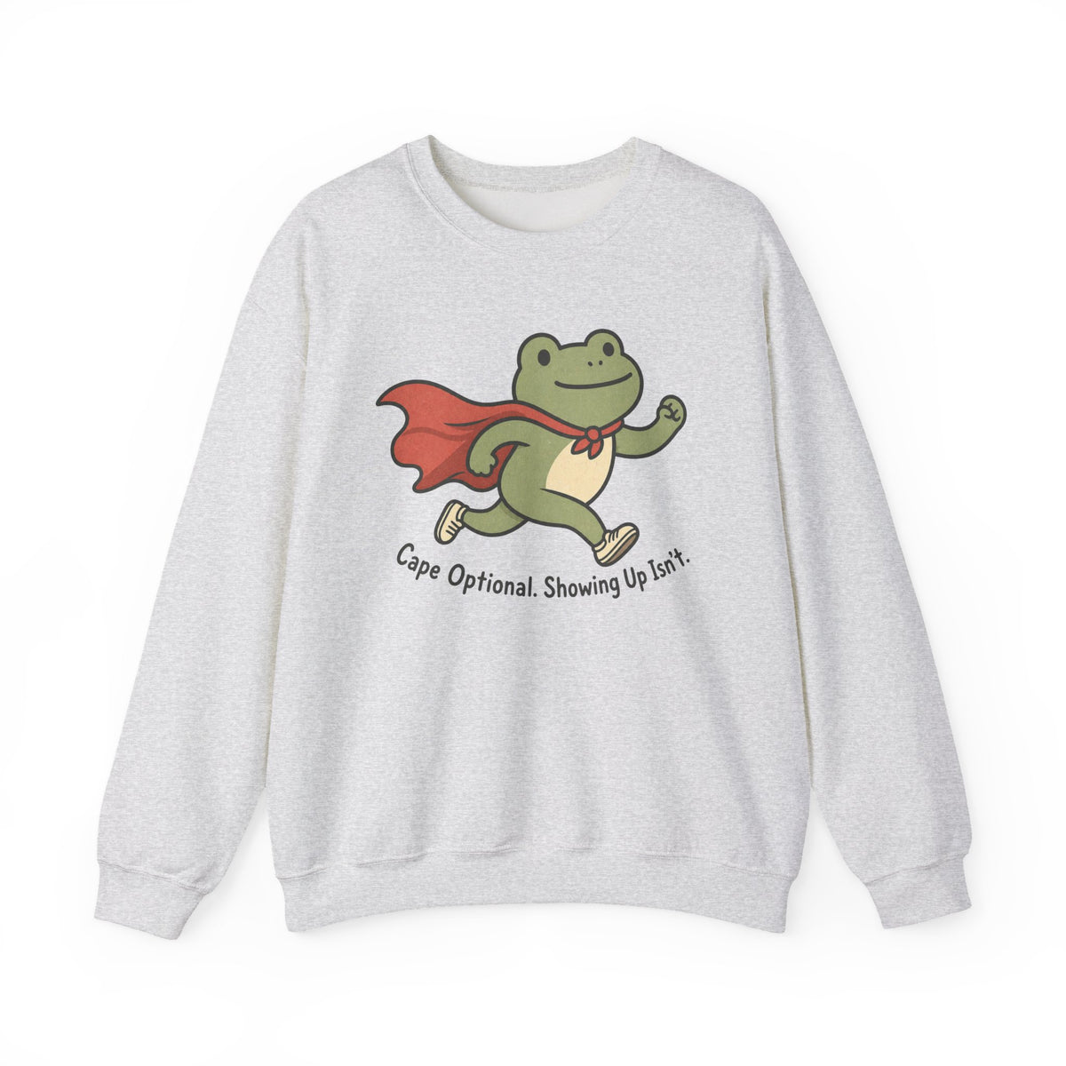 Superhero Frog Running Sweatshirt - Ash - flat lay1