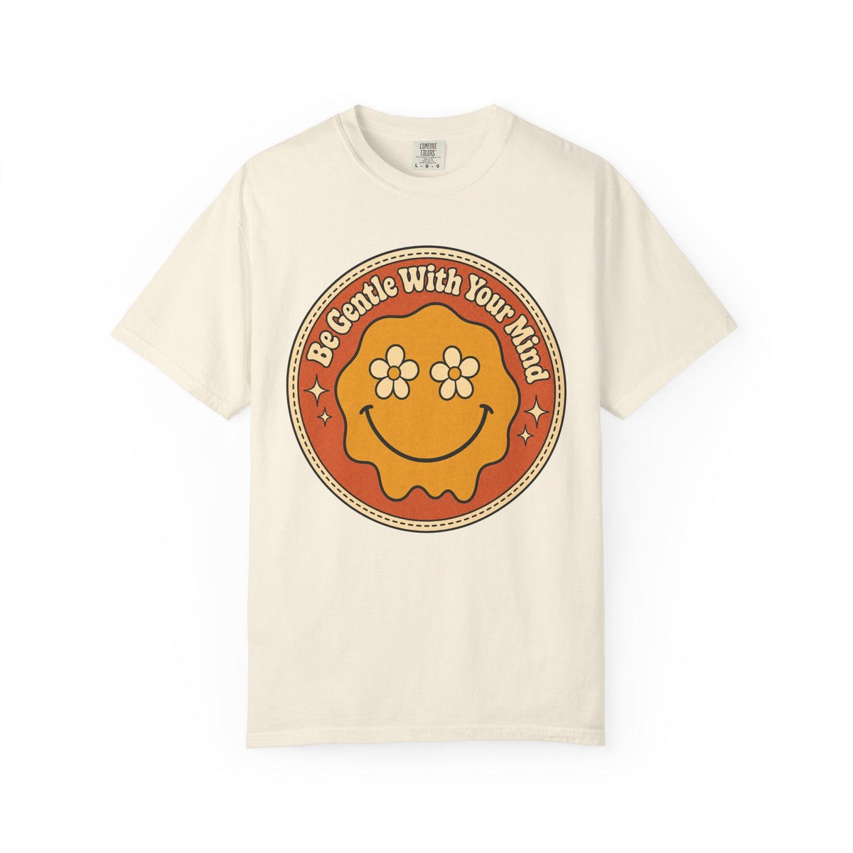 Be Gentle With Your Mind T-shirt - Ivory - flat lay1
