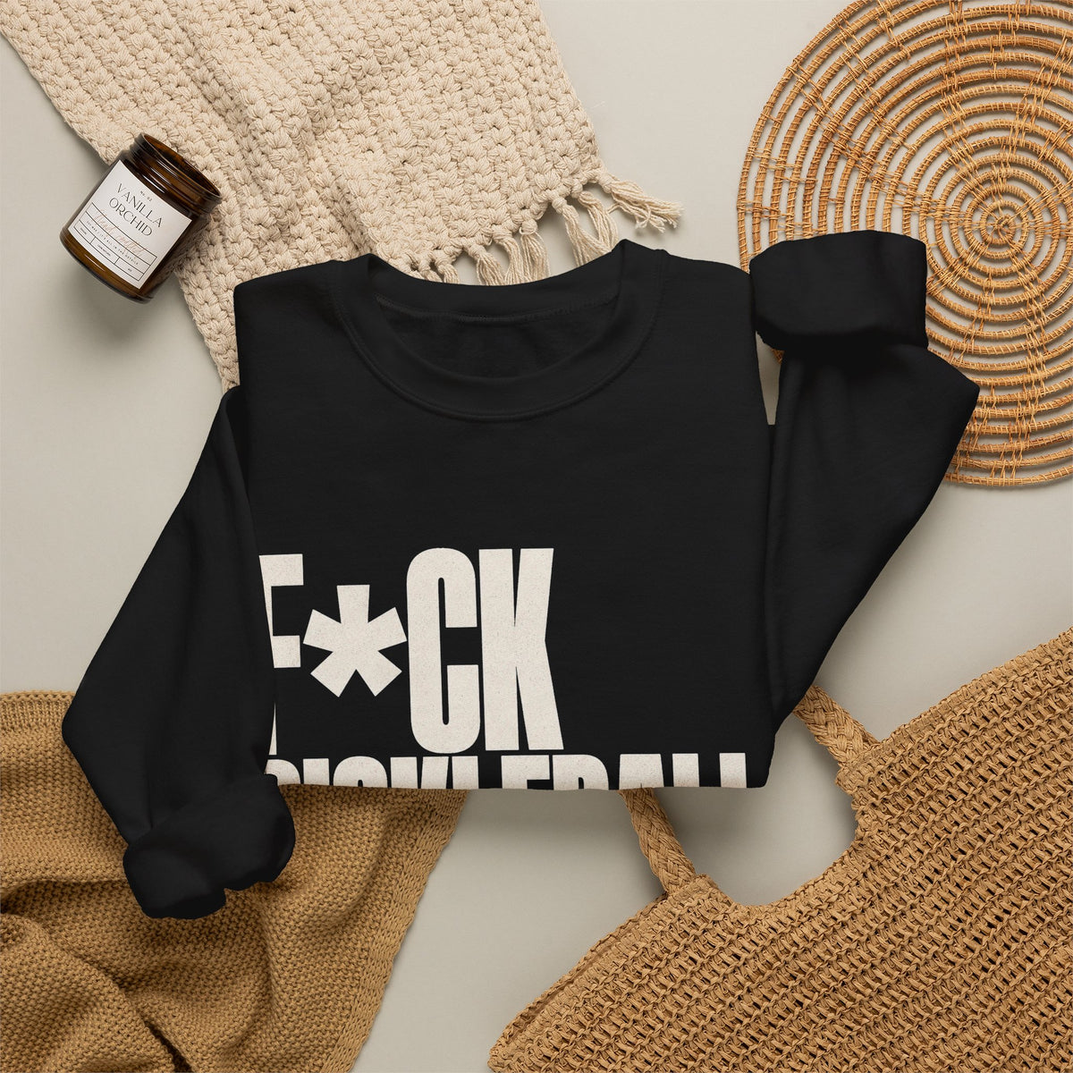 F*ck Pickleball. See You Tomorrow. Sweatshirt - Black - Flat Lay
