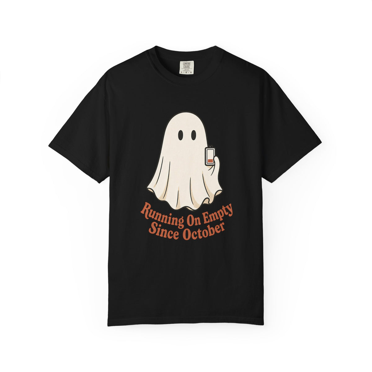 Running On Empty Since October T-Shirt - Black - Front