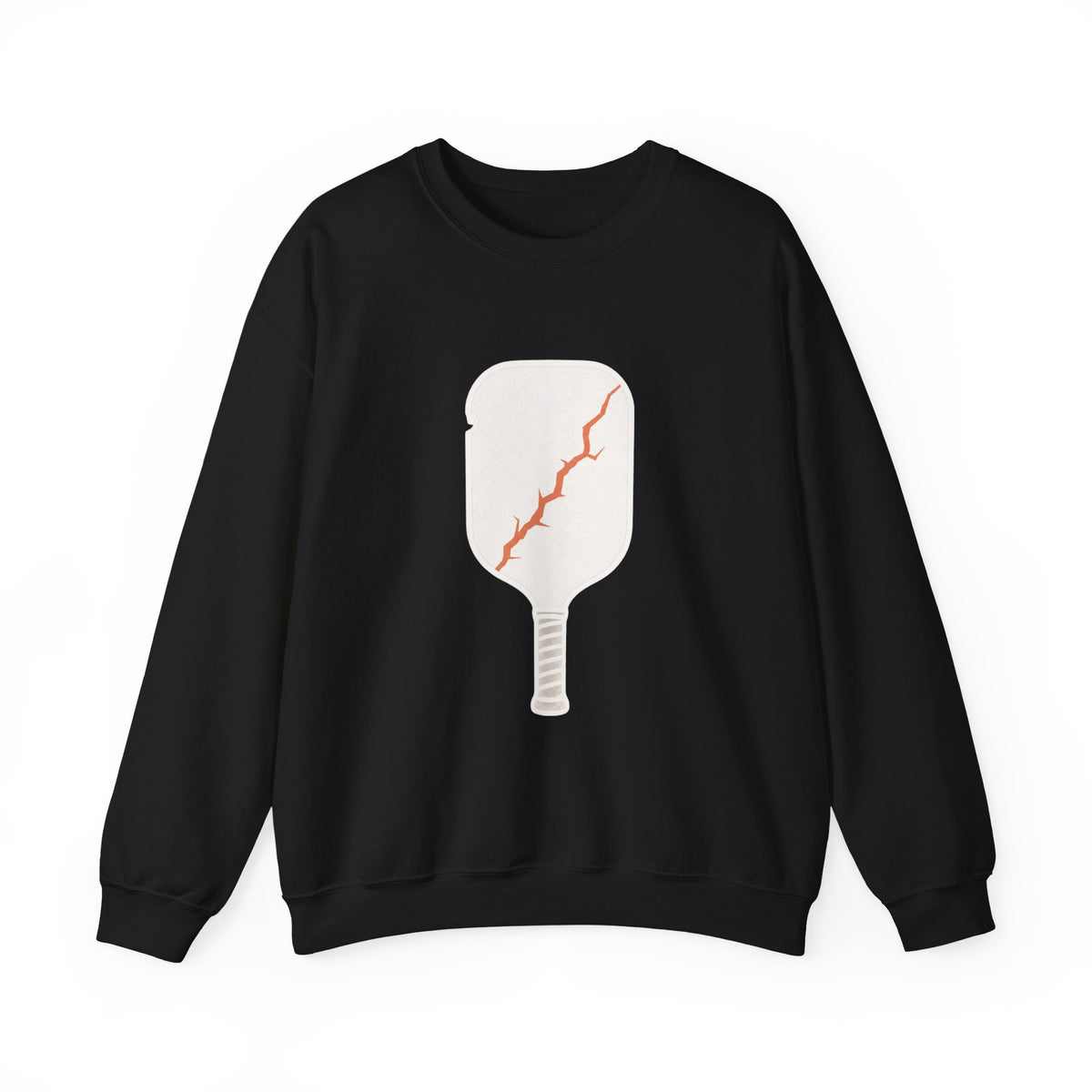 Pickleball Paddle Graphic Sweatshirt - Black - Front