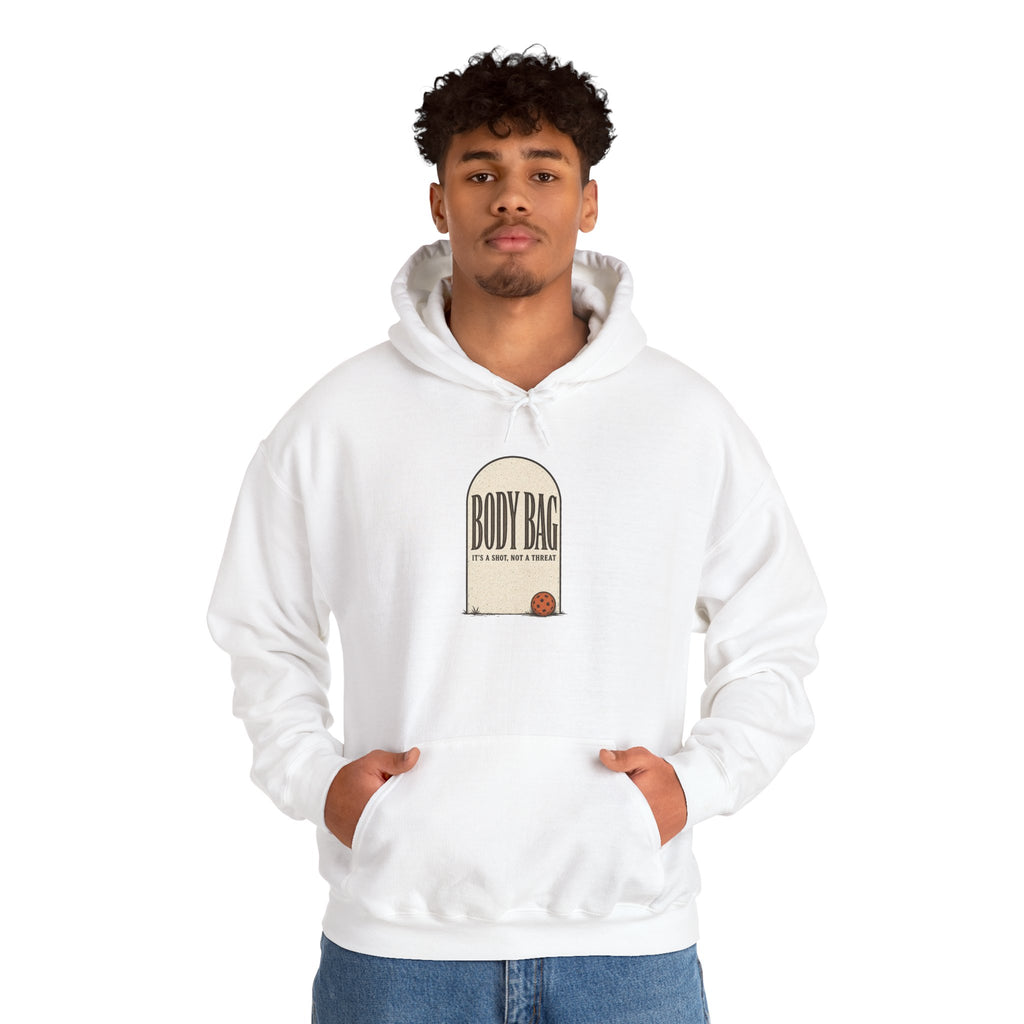 BODY BAG It's a Shot, Not a Threat Hoodie
