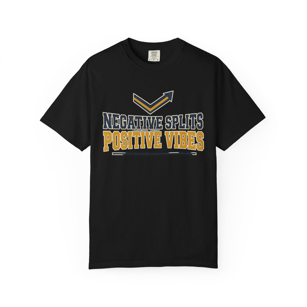 Negative Splits Positive Vibes T-shirt - Black - On Model Side