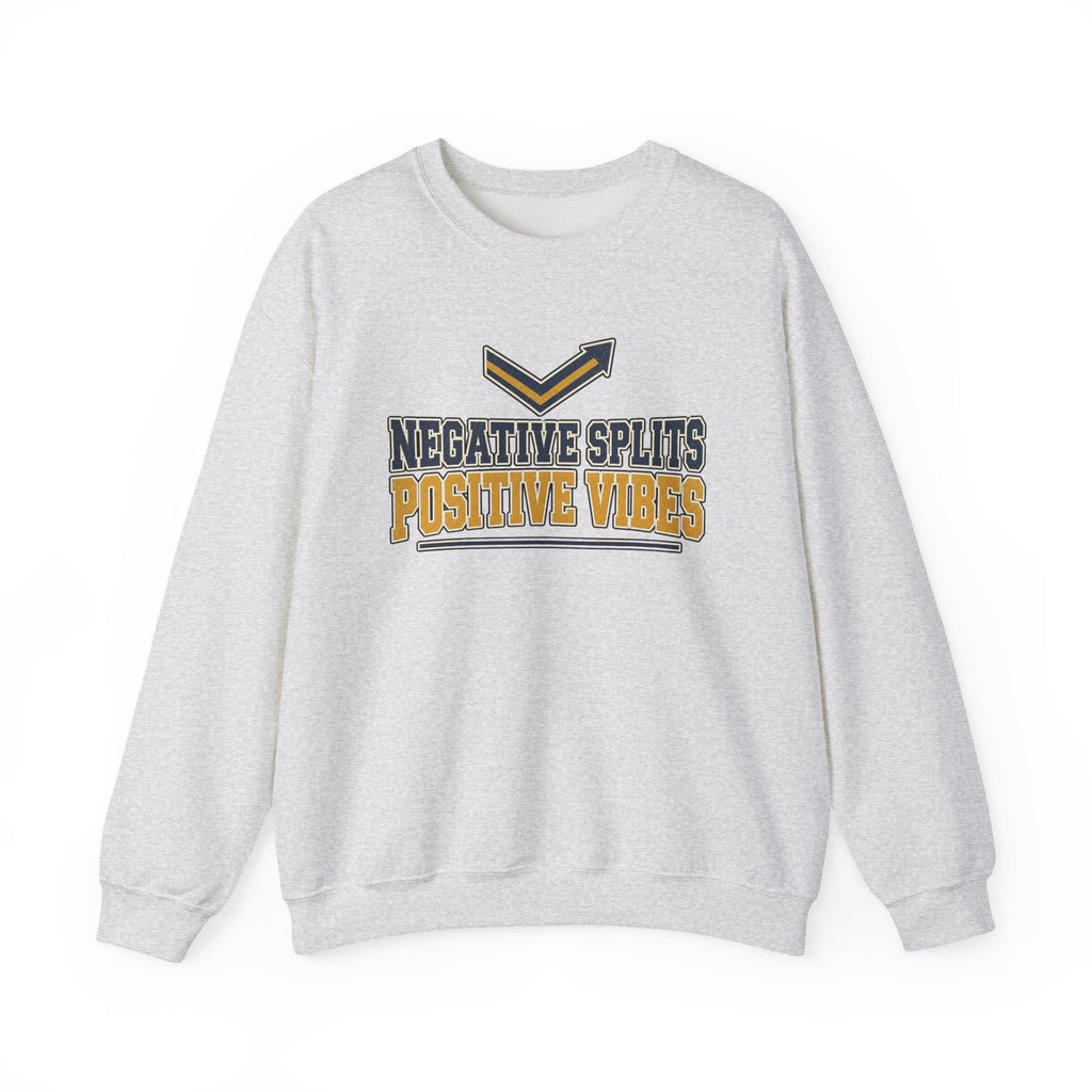 Negative Splits Positive Vibes Sweatshirt - Ash - Flat Lay
