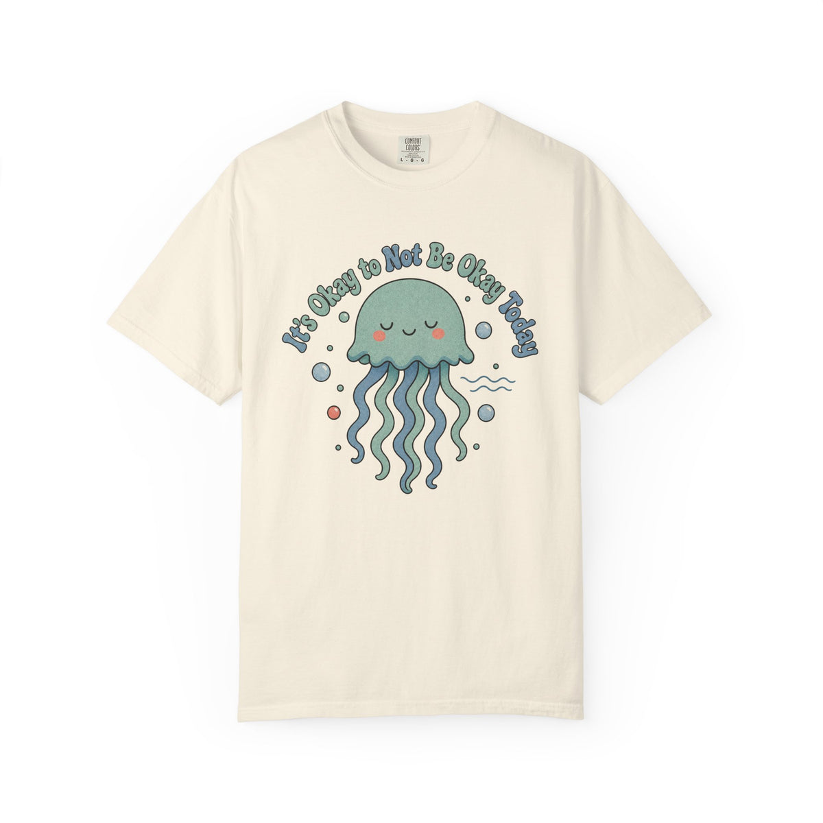 It's Okay to Not Be Okay T-shirt - Ivory - On Model Side