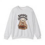 Spooky Homebody Ghost Sweatshirt - Ash - flat lay1