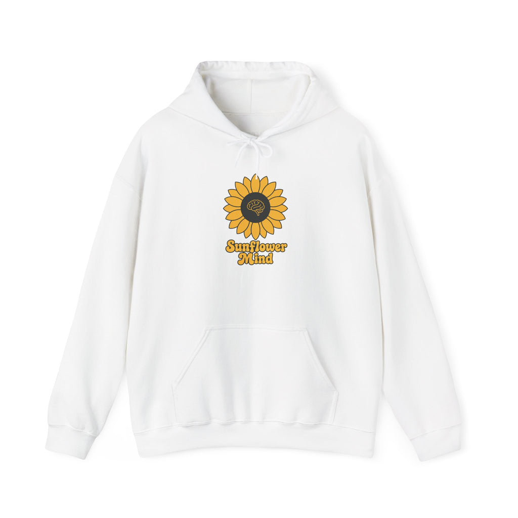 Sunflower Mind Hoodie - White - Flat Lay