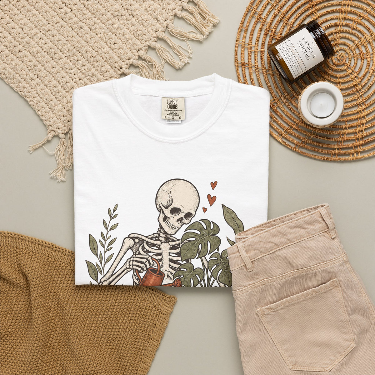 Growing Through It T-shirt - White - flat lay