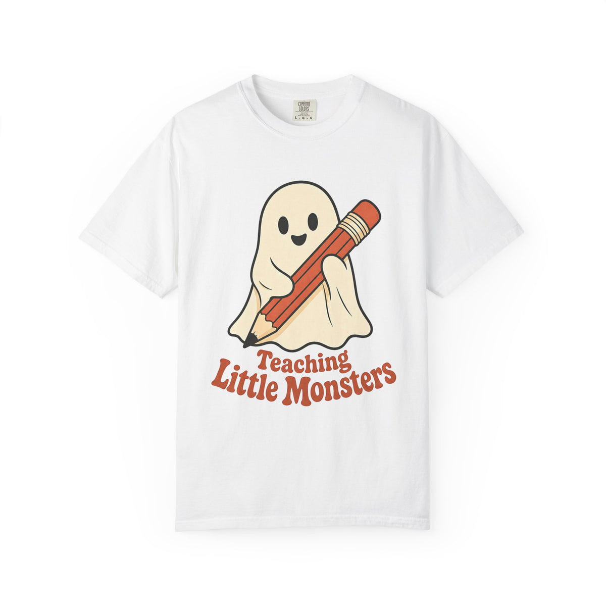 Teaching Little Monsters T-shirt - White - On Model Side