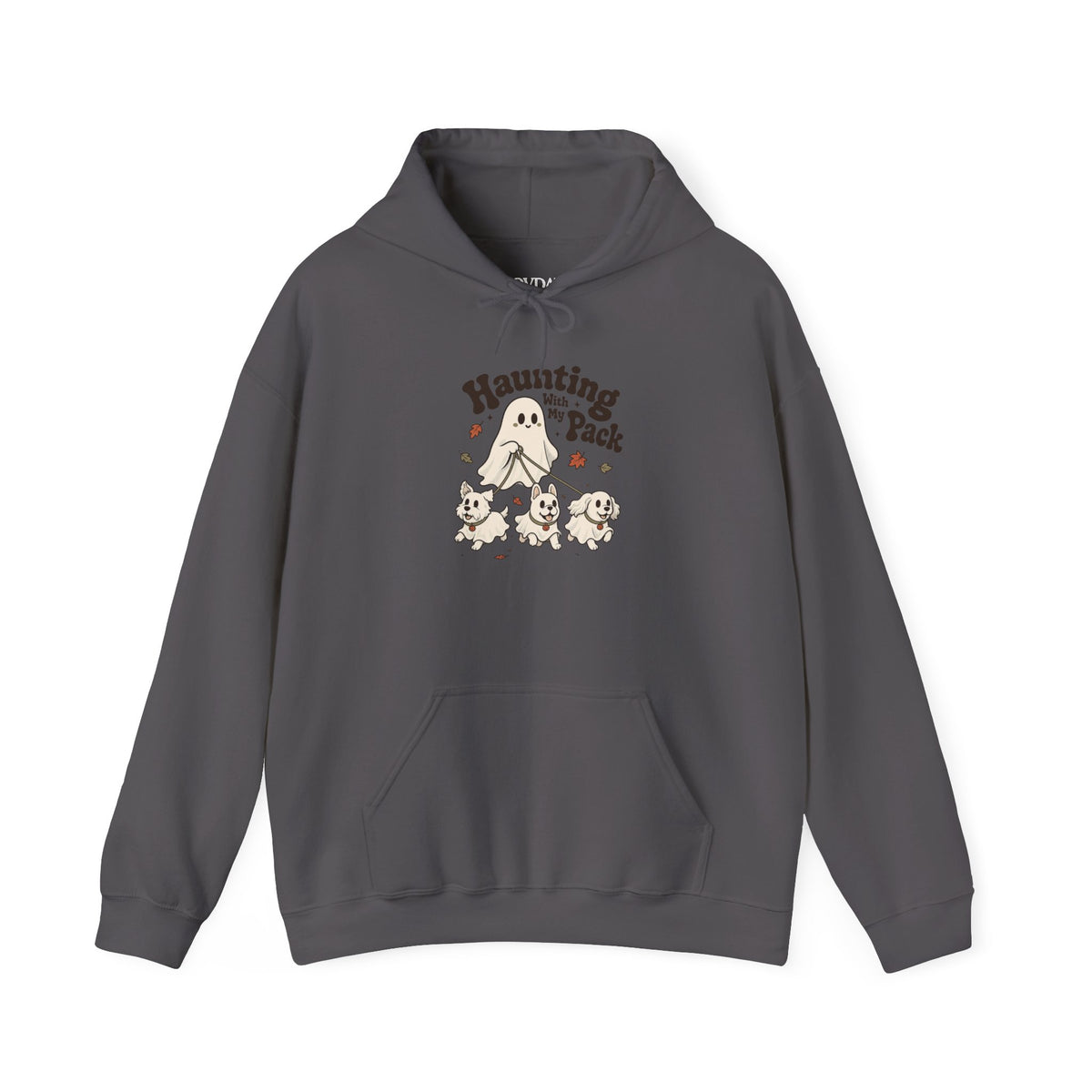 Haunting with My Pack Hoodie - Charcoal - flat lay1