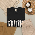 The Kitchen Is Haunted T-Shirt - Black - Flat Lay