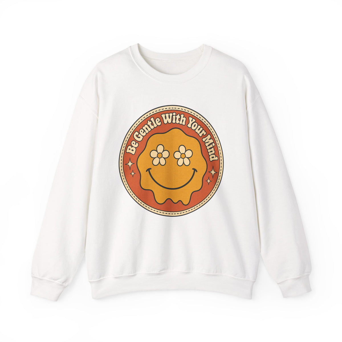 Be Gentle With Your Mind Sweatshirt - White - Front