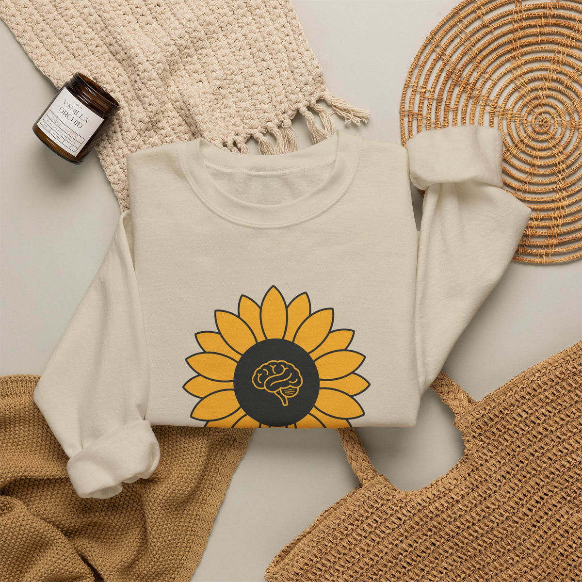 Sunflower Mind Sweatshirt - Sand - Flat Lay