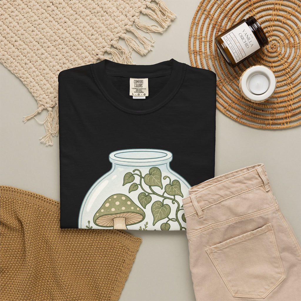 Grow Where You're Planted T-shirt - Black - Flat Lay