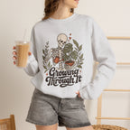 Growing Through It Sweatshirt - Ash - on model female