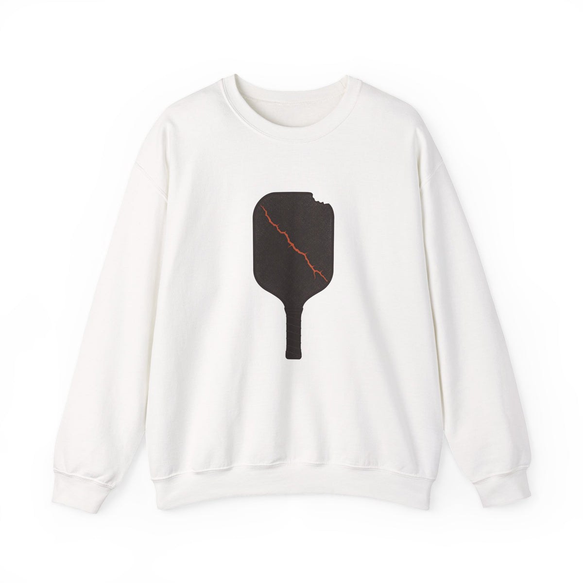 Pickleball Paddle Graphic Sweatshirt - White - Flat Lay