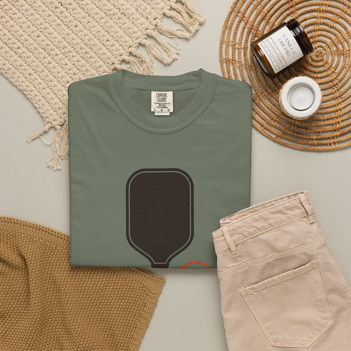 I Came to Play. Not to Socialize. T-Shirt - Moss - Flat Lay
