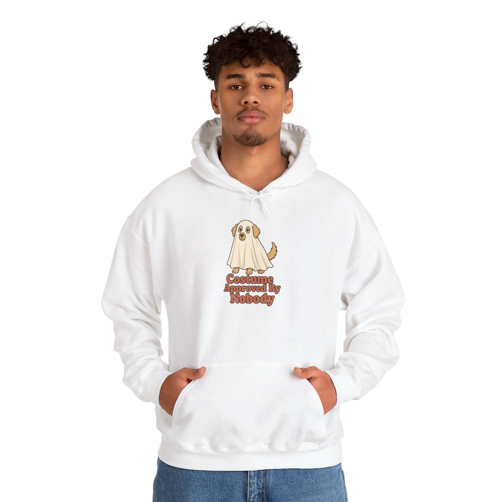 Costume Approved By Nobody Hoodie - White - On Model Male