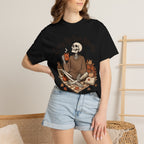 Living My Best Afterlife T-shirt - Black - on model close-up