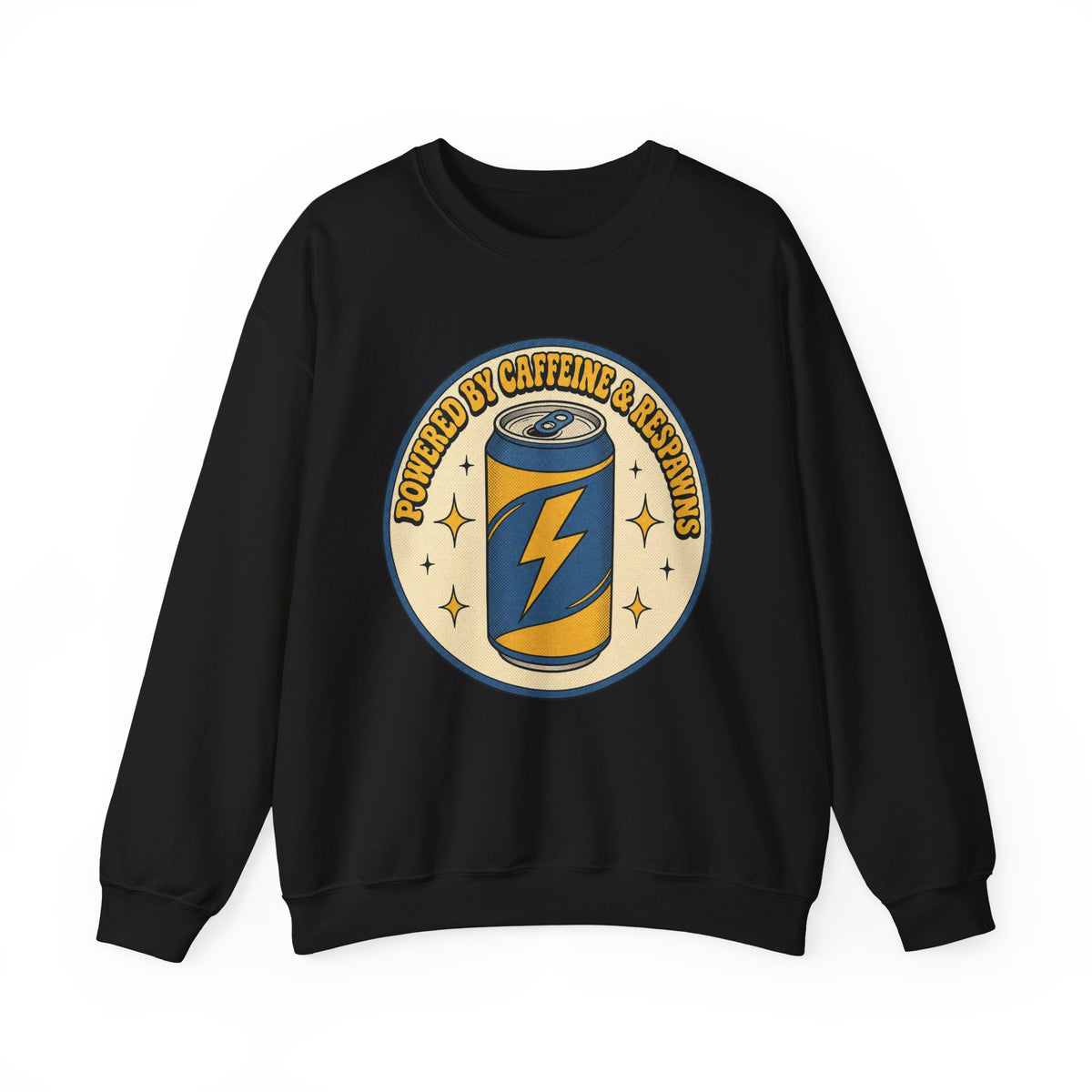 Caffeinated Energy Can Sweatshirt - Black - Front