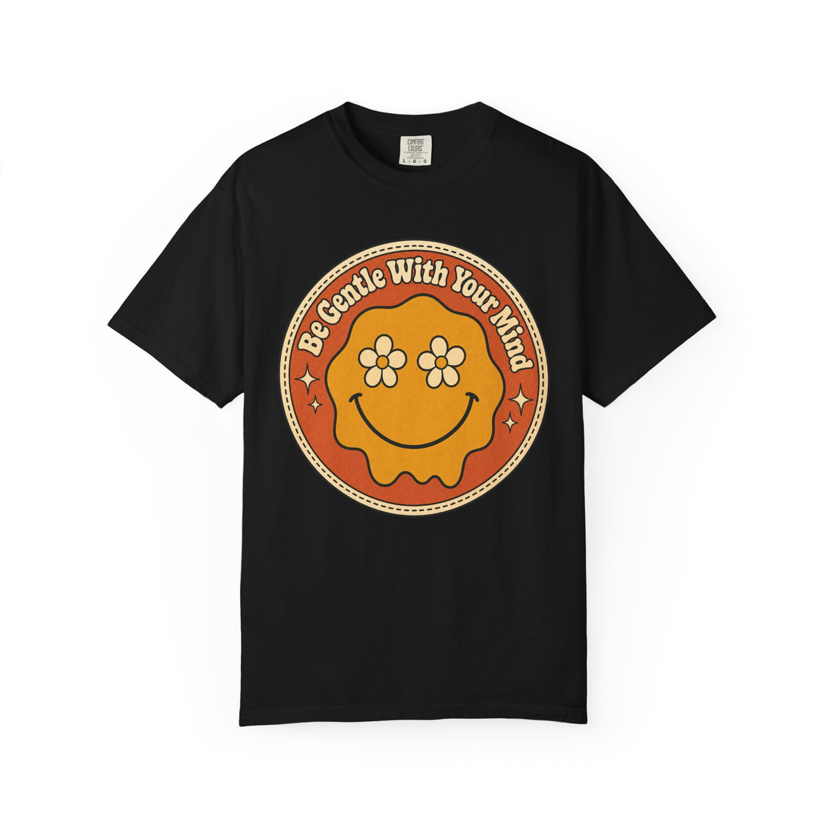 Be Gentle With Your Mind T-shirt - Black - flat lay1