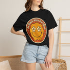 Be Gentle With Your Mind T-shirt - Black - on model close-up