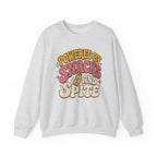 Powered by Snacks and Spite Sweatshirt - Ash - Front
